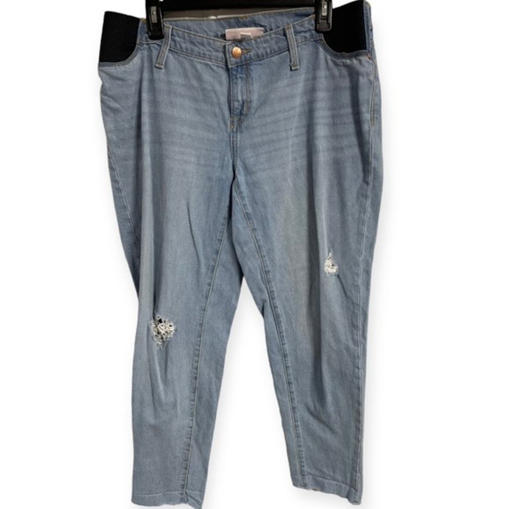 Isabel Women’s Maternity Boyfriend Distressed Jeans Size 4